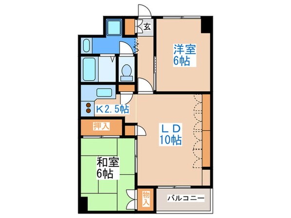 バｰムハイツ琴似の物件間取画像